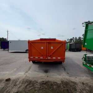 7×16 Dump Trailer for Sale – Orange | 4' Sides | 14 Ply Tires | Rear Double Doors | Spread Gate - Image 7