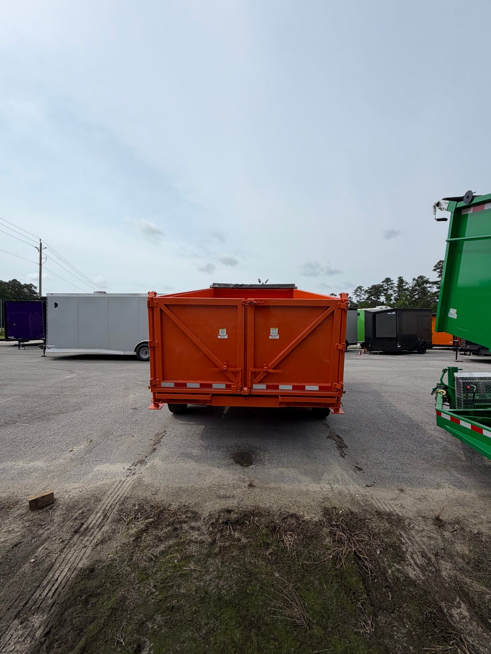 7×16 Dump Trailer for Sale – Orange | 4