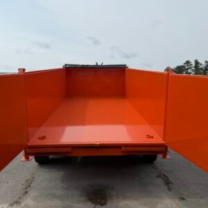 7×16 Dump Trailer for Sale – Orange | 4' Sides | 14 Ply Tires | Rear Double Doors | Spread Gate - Image 8