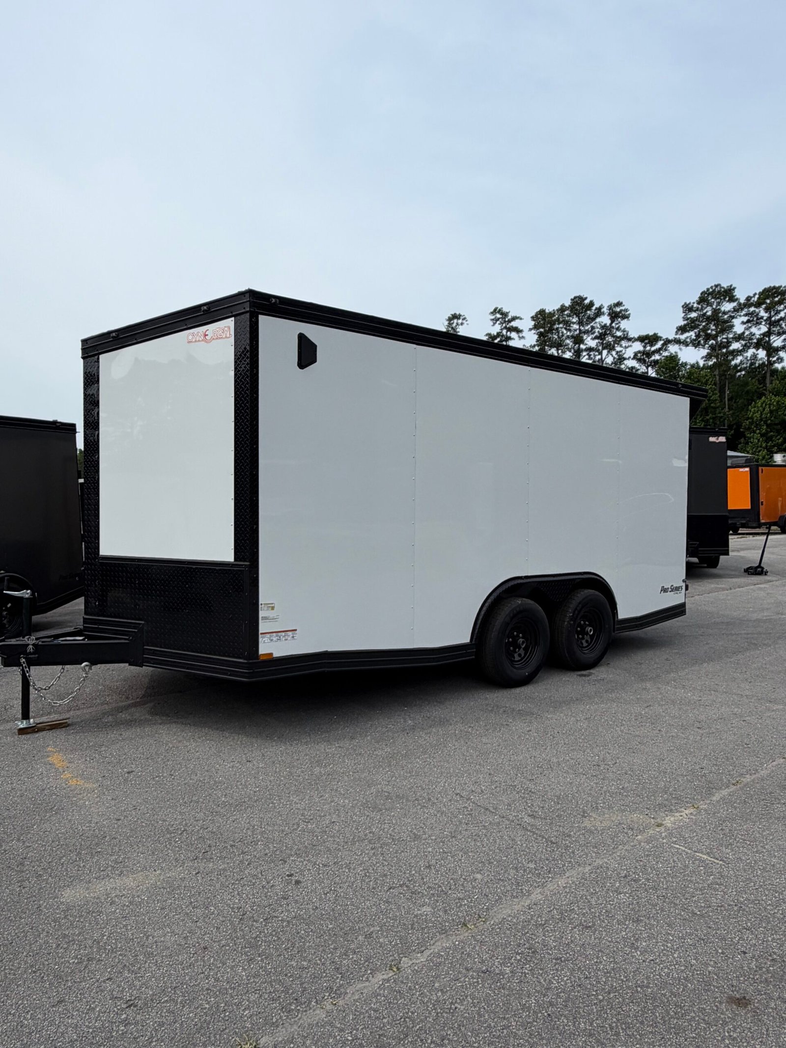 8.5×16 Enclosed Car Hauler for Sale – White | 7
