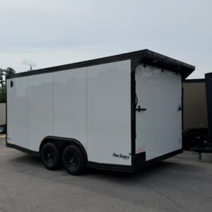 8.5×16 Enclosed Car Hauler for Sale – White | 7' Interior | Ramp Door | Heavy Duty - Image 2