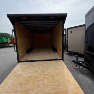 8.5×16 Enclosed Car Hauler for Sale – White | 7' Interior | Ramp Door | Heavy Duty - Image 4