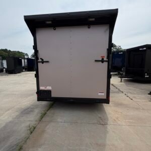 7×12 Enclosed Cargo Trailer for Sale – Rose Metallic | 7' Interior | Rear Ramp | 3500 lb Axles - Image 3