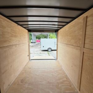 7×12 Enclosed Cargo Trailer for Sale – Rose Metallic | 7' Interior | Rear Ramp | 3500 lb Axles - Image 6
