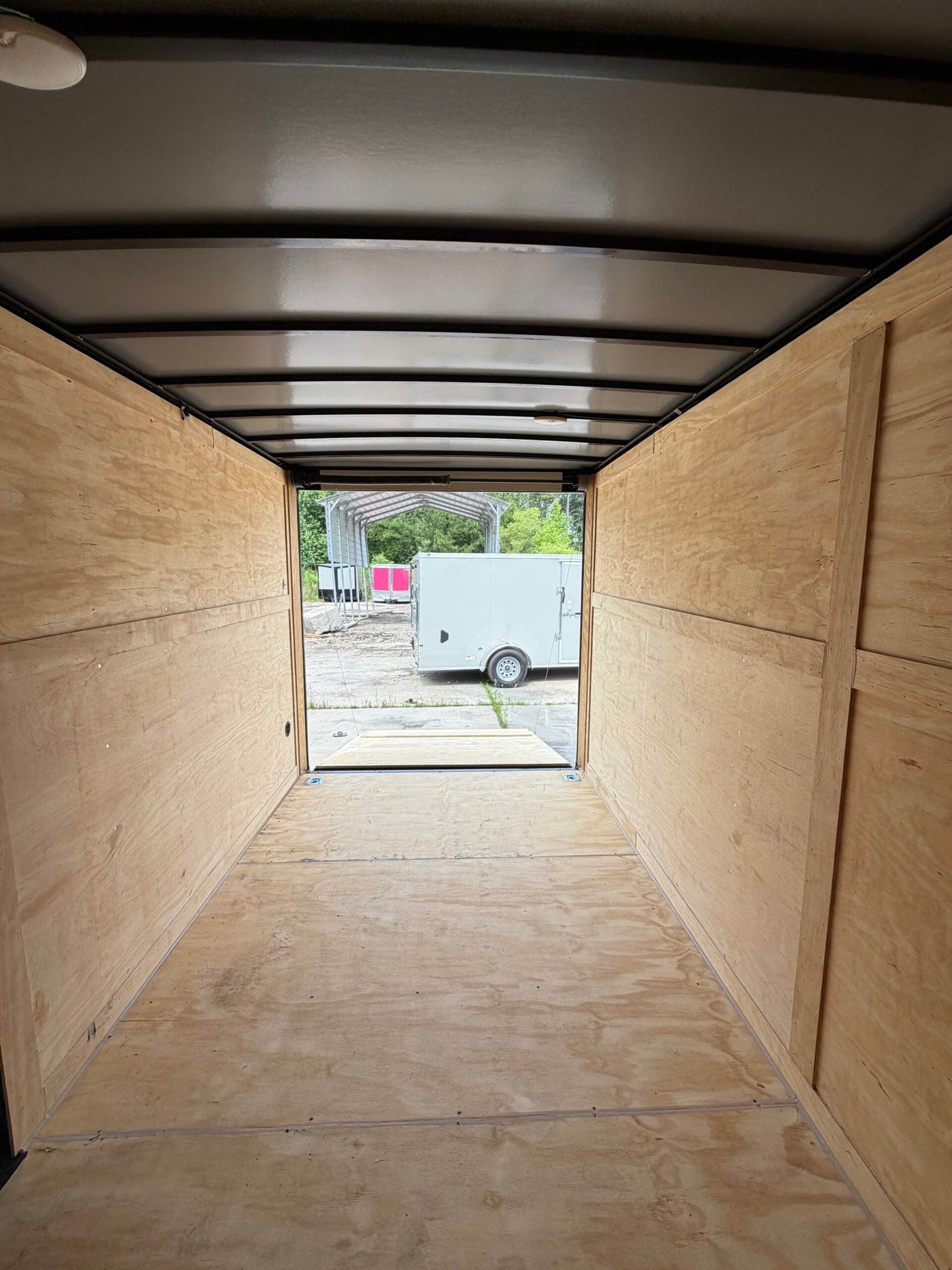 7×12 Enclosed Cargo Trailer for Sale – Rose Metallic | 7