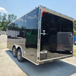 8.5×16 Enclosed Car Hauler for Sale – Black | 6'6" Interior | Cargo & Vehicle Trailer - Image 4