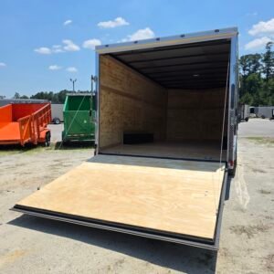 8.5×16 Enclosed Car Hauler for Sale – Black | 6'6" Interior | Cargo & Vehicle Trailer - Image 5