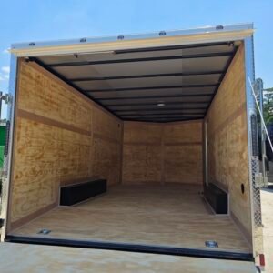 8.5×16 Enclosed Car Hauler for Sale – Black | 6'6" Interior | Cargo & Vehicle Trailer - Image 6