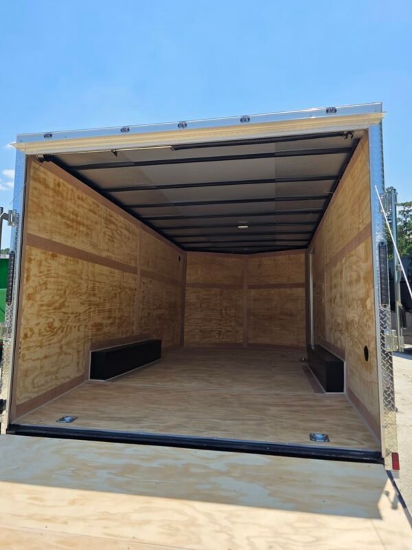 8.5×16 Enclosed Car Hauler for Sale – Black | 6'6" Interior | Cargo & Vehicle Trailer
