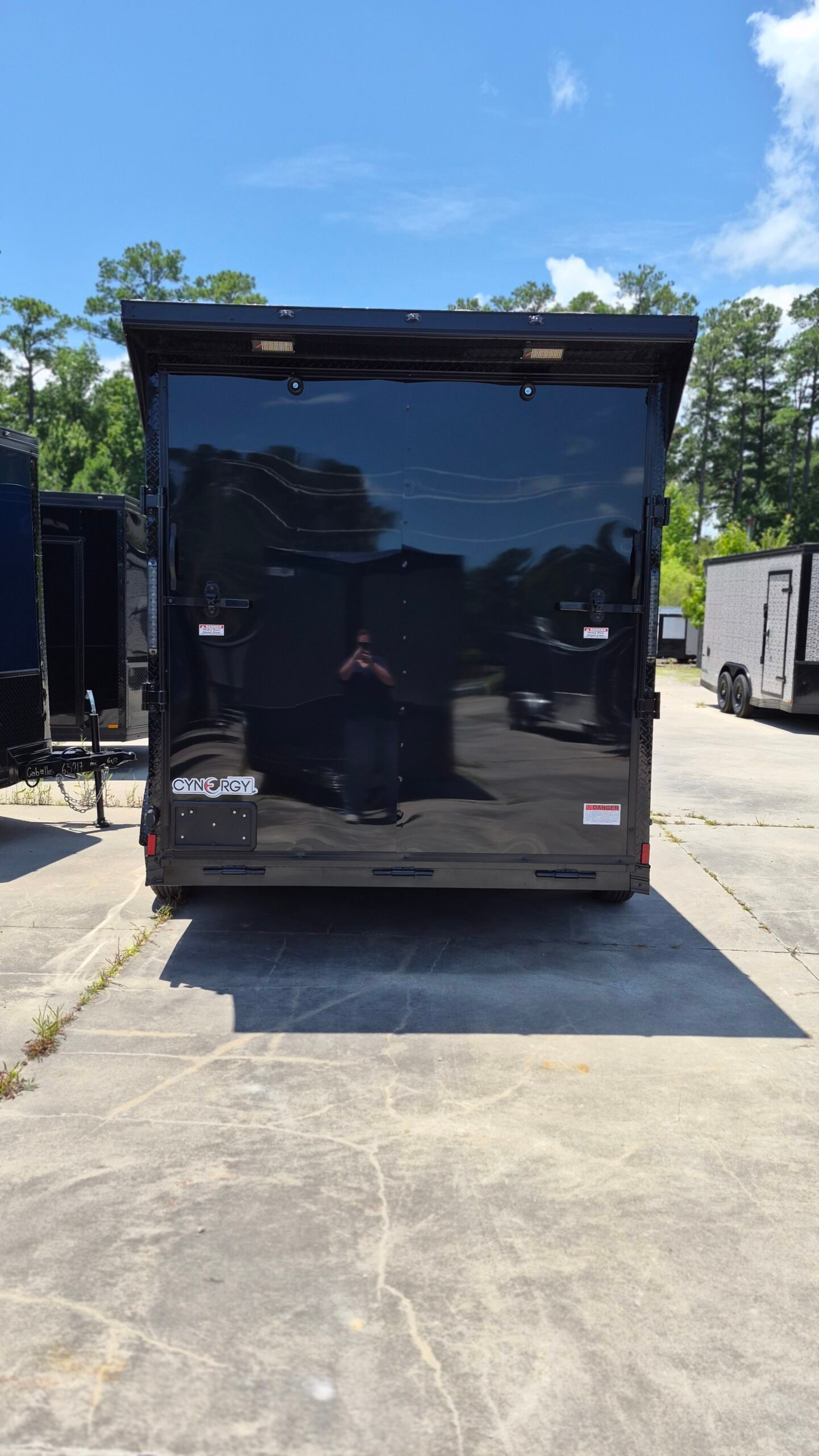 7×14 Enclosed Cargo Trailer for Sale – Black | 7