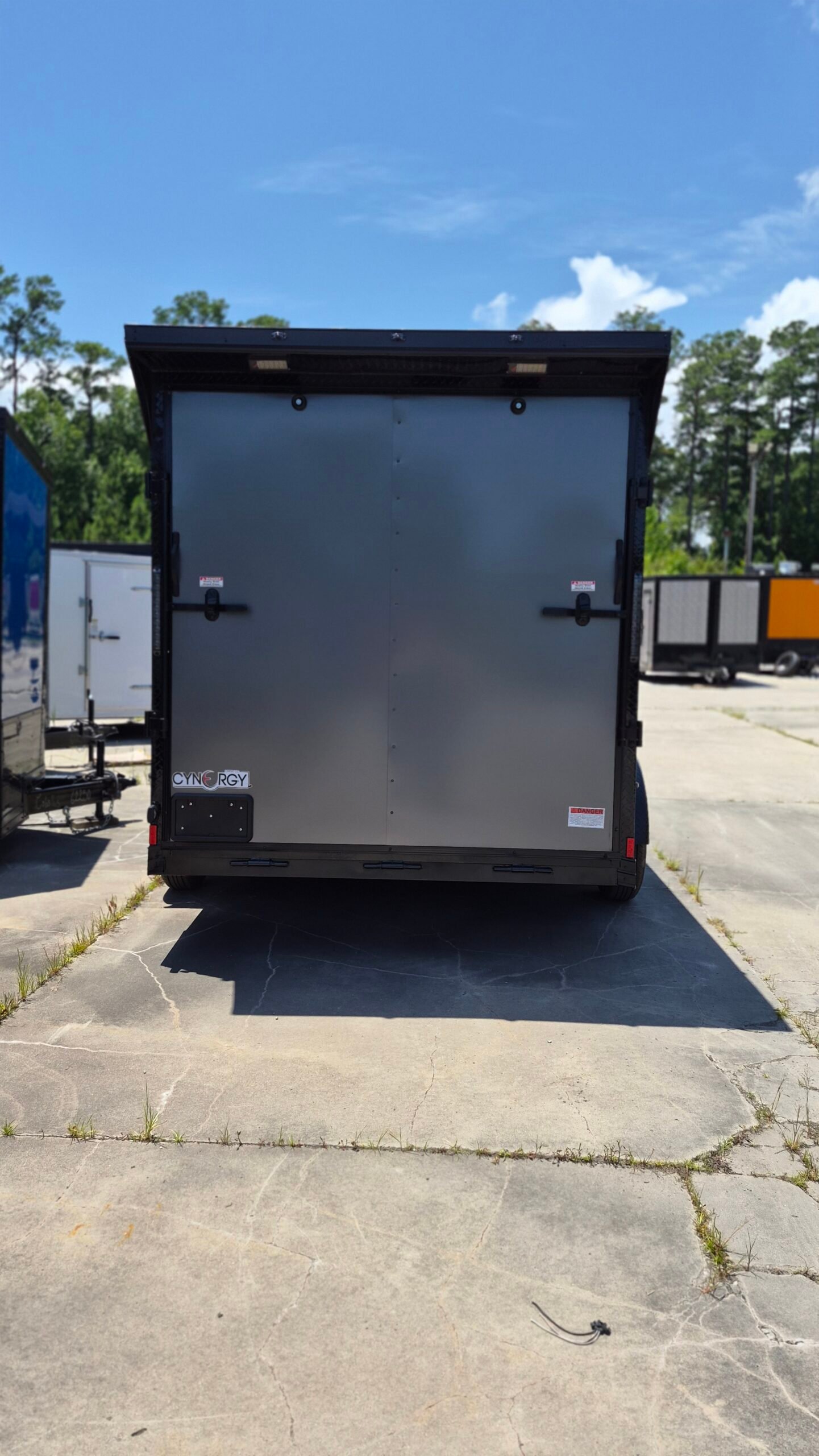 7×14 Enclosed Cargo Trailer for Sale – Charcoal Gray | 7