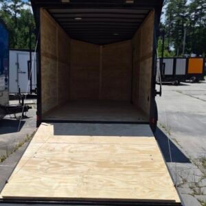 7×14 Enclosed Cargo Trailer for Sale – Charcoal Gray | 7' Interior | Rear Ramp | 3500 lb Axles - Image 4