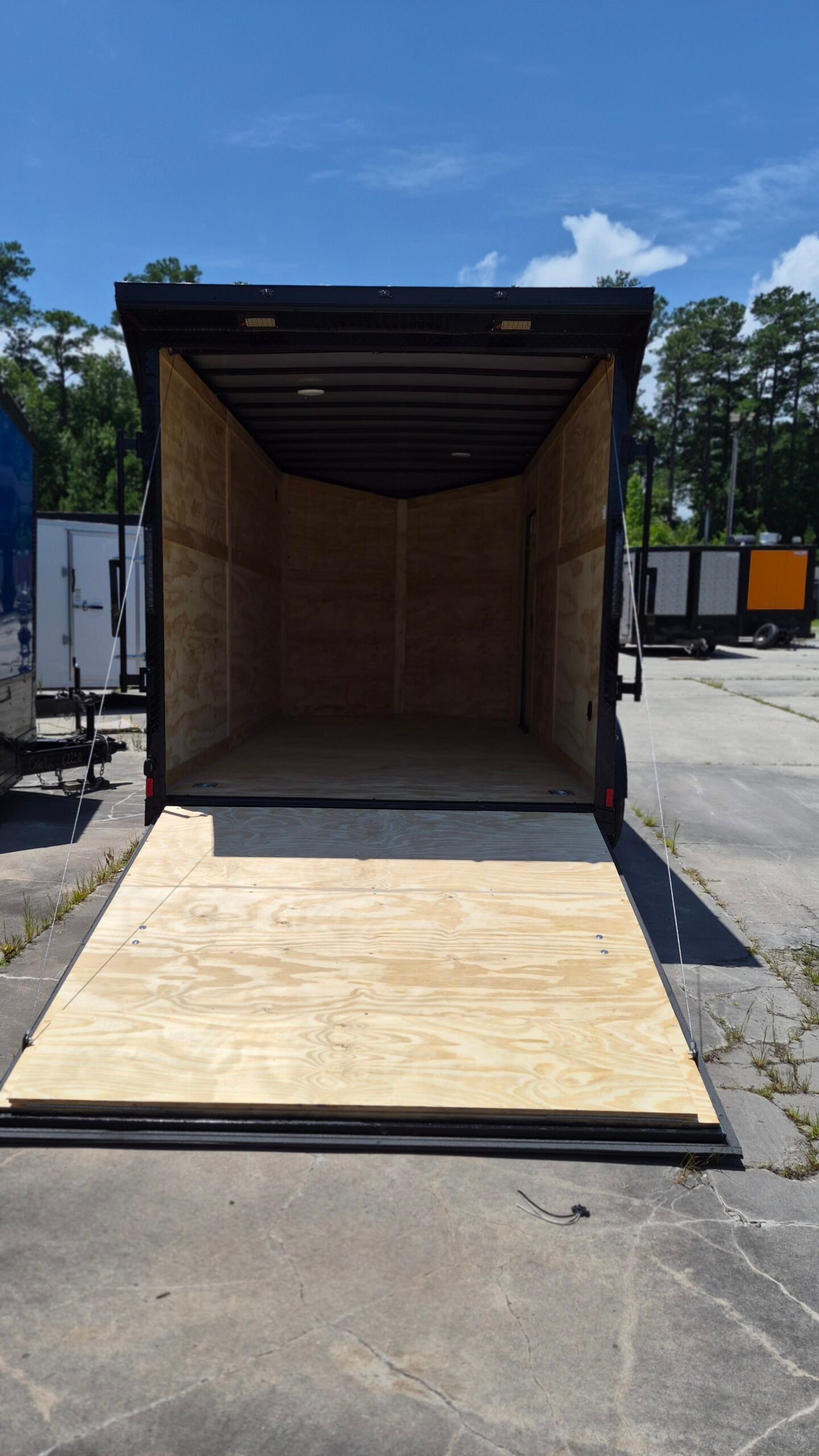 7×14 Enclosed Cargo Trailer for Sale – Charcoal Gray | 7