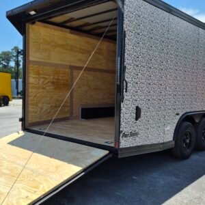 8.5×20 Enclosed Car Hauler for Sale – Camouflage | Extended Tongue | Ramp Door | 7' Interior - Image 2