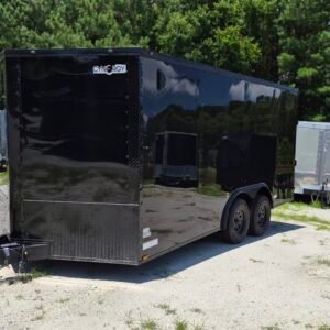 8.5×16 Enclosed Car Hauler for Sale – Black | 6'6" Interior | 3500 lb Axles | Ramp Door - Image 2