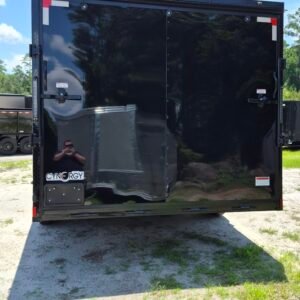8.5×16 Enclosed Car Hauler for Sale – Black | 6'6" Interior | 3500 lb Axles | Ramp Door - Image 3