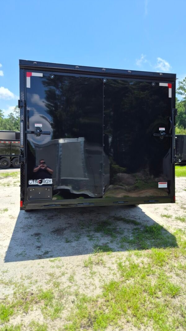 8.5×16 Enclosed Car Hauler for Sale – Black | 6'6" Interior | 3500 lb Axles | Ramp Door