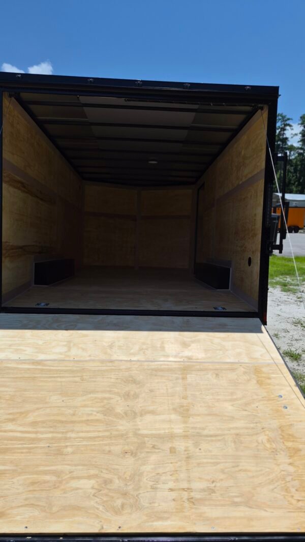 8.5×16 Enclosed Car Hauler for Sale – Black | 6'6" Interior | 3500 lb Axles | Ramp Door
