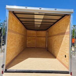 7×16 Enclosed Cargo Trailer for Sale – Silver | 6'6" Interior | Utility & Equipment Trailer - Image 4