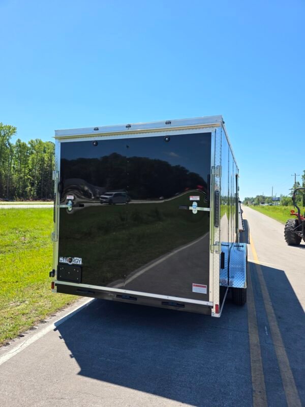 7×16 Enclosed Cargo Trailer for Sale – Black | 6'6" Interior | 3500 lb Axles