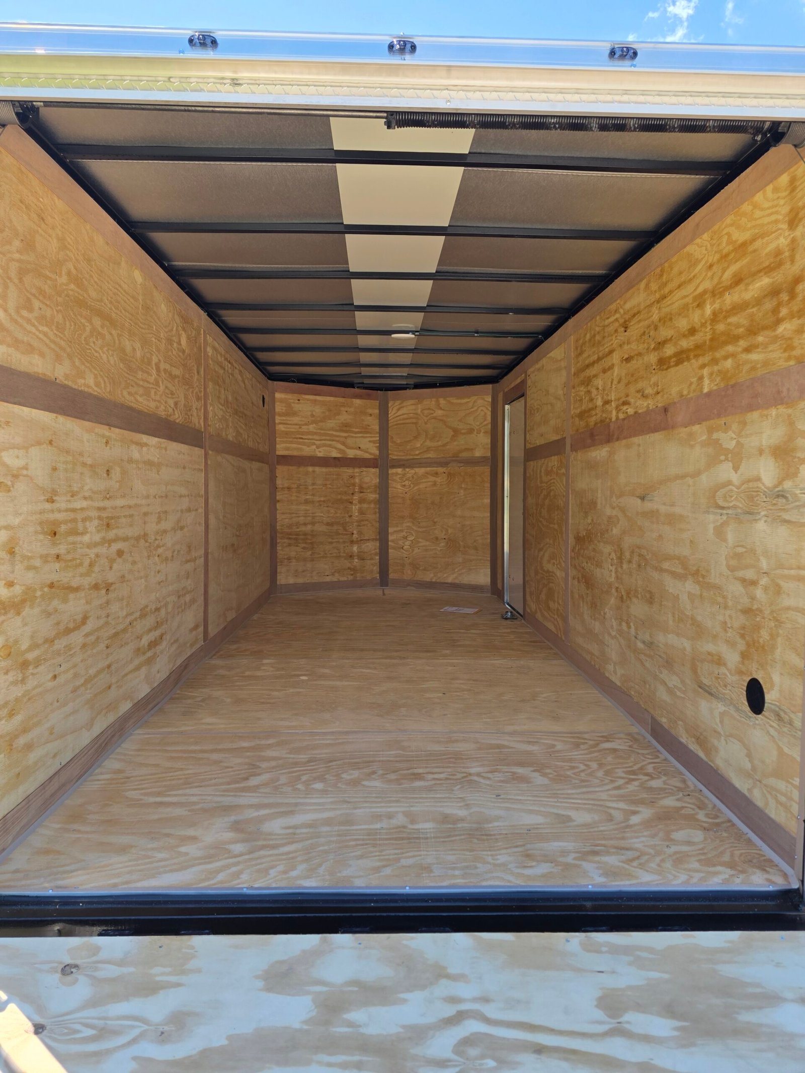 7×16 Enclosed Cargo Trailer for Sale – Black | 6