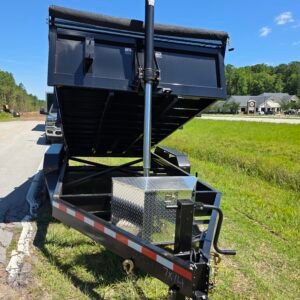 7×14 Dump Trailer for Sale – Black | 2' Walls | 14 Ply Tires | Spread Gate - Image 2