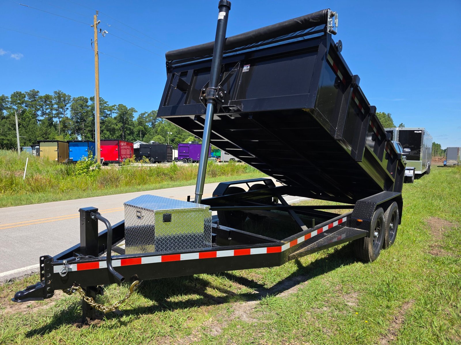 7×14 Dump Trailer for Sale – Black | 2