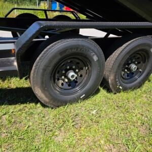 7×14 Dump Trailer for Sale – Black | 2' Walls | 14 Ply Tires | Spread Gate - Image 4