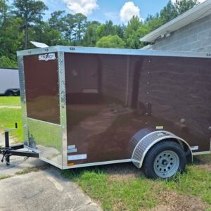 5×8 Brown Cargo Trailer | Double Rear Doors | 2990 lb Axles | 5' Interior - Image 2