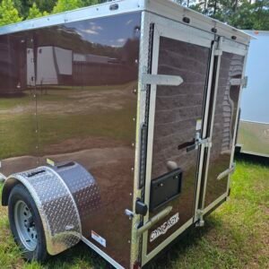 5×8 Brown Cargo Trailer | Double Rear Doors | 2990 lb Axles | 5' Interior - Image 3