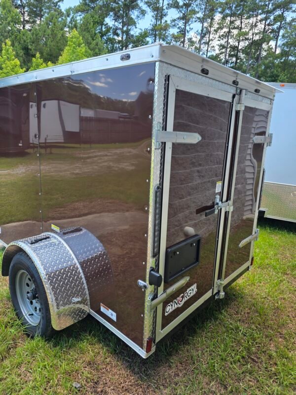 5×8 Brown Cargo Trailer | Double Rear Doors | 2990 lb Axles | 5' Interior
