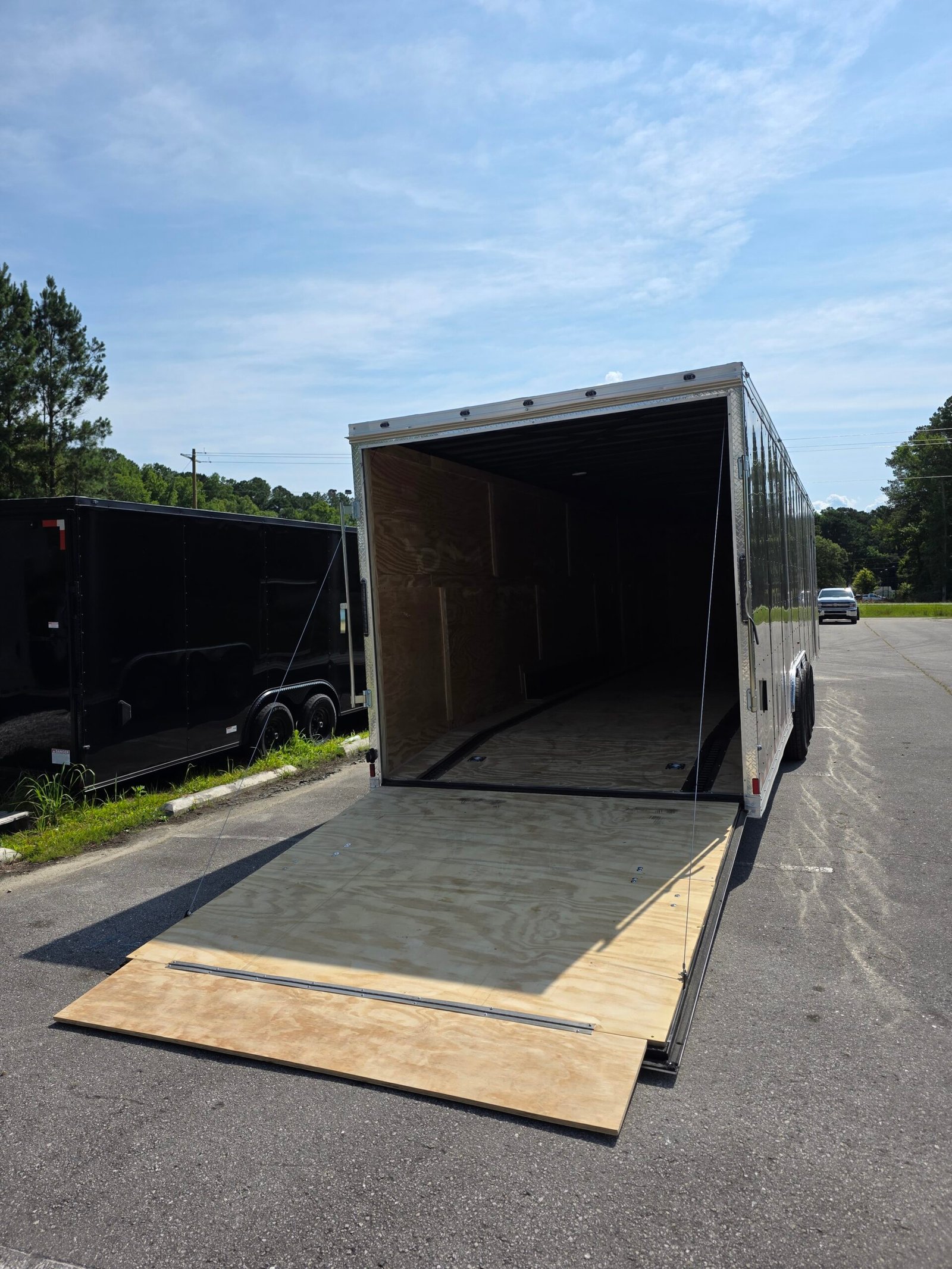 8.5×36 Enclosed Car Hauler for Sale – Black | Triple Axle | 7