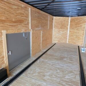 8.5×36 Enclosed Car Hauler for Sale – Black | Triple Axle | 7'6" Interior | RV Escape Door | E-Track | Race Trailer - Image 4