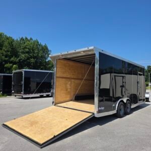 8.5×20 Car Hauler Trailer - Black | 7'6" Interior | 5200 lb Axles | Extended Tongue - Image 2