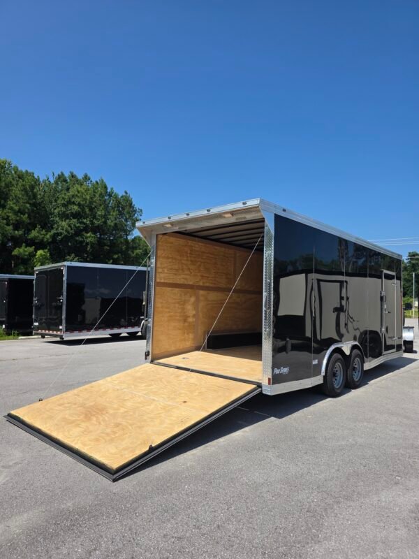 8.5×20 Car Hauler Trailer - Black | 7'6" Interior | 5200 lb Axles | Extended Tongue