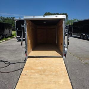 5×10 Enclosed Cargo Trailer for Sale – Purple | Ramp Door | 2990 lb Axles | Utility Trailer - Image 2