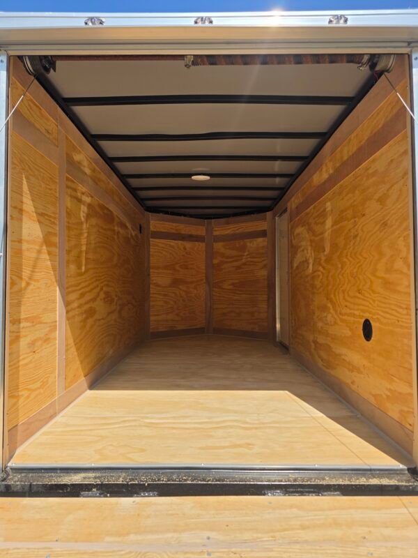 5×10 Enclosed Cargo Trailer for Sale – Purple | Ramp Door | 2990 lb Axles | Utility Trailer