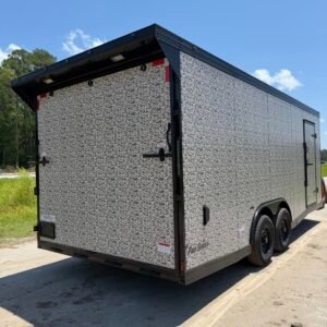 8.5×20 Enclosed Car Hauler for Sale – Camouflage | Extended Tongue | Ramp Door | 7' Interior - Image 4