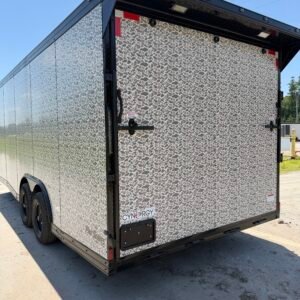 8.5×20 Enclosed Car Hauler for Sale – Camouflage | Extended Tongue | Ramp Door | 7' Interior - Image 5