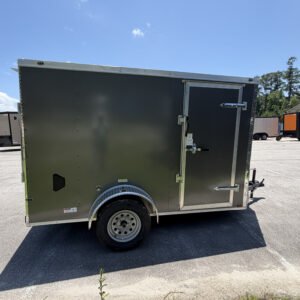 6×10 Enclosed Cargo Trailer for Sale – Charcoal Gray | 6' Interior | Utility Trailer - Image 2