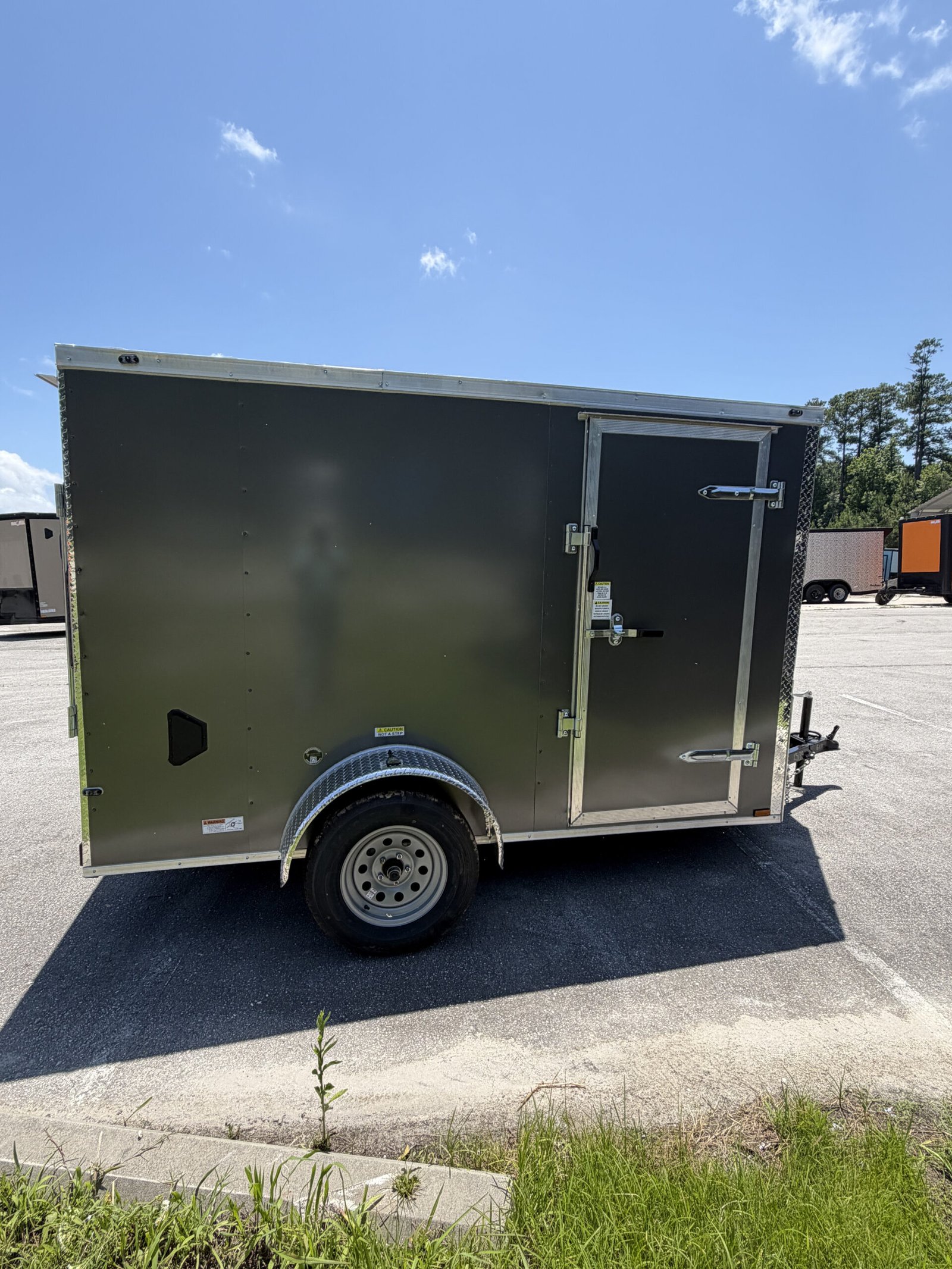 6×10 Enclosed Cargo Trailer for Sale – Charcoal Gray | 6