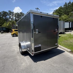 6×10 Enclosed Cargo Trailer for Sale – Charcoal Gray | 6' Interior | Utility Trailer - Image 3