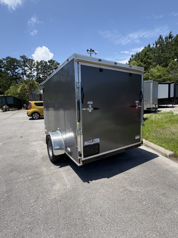 6×10 Enclosed Cargo Trailer for Sale – Charcoal Gray | 6' Interior | Utility Trailer