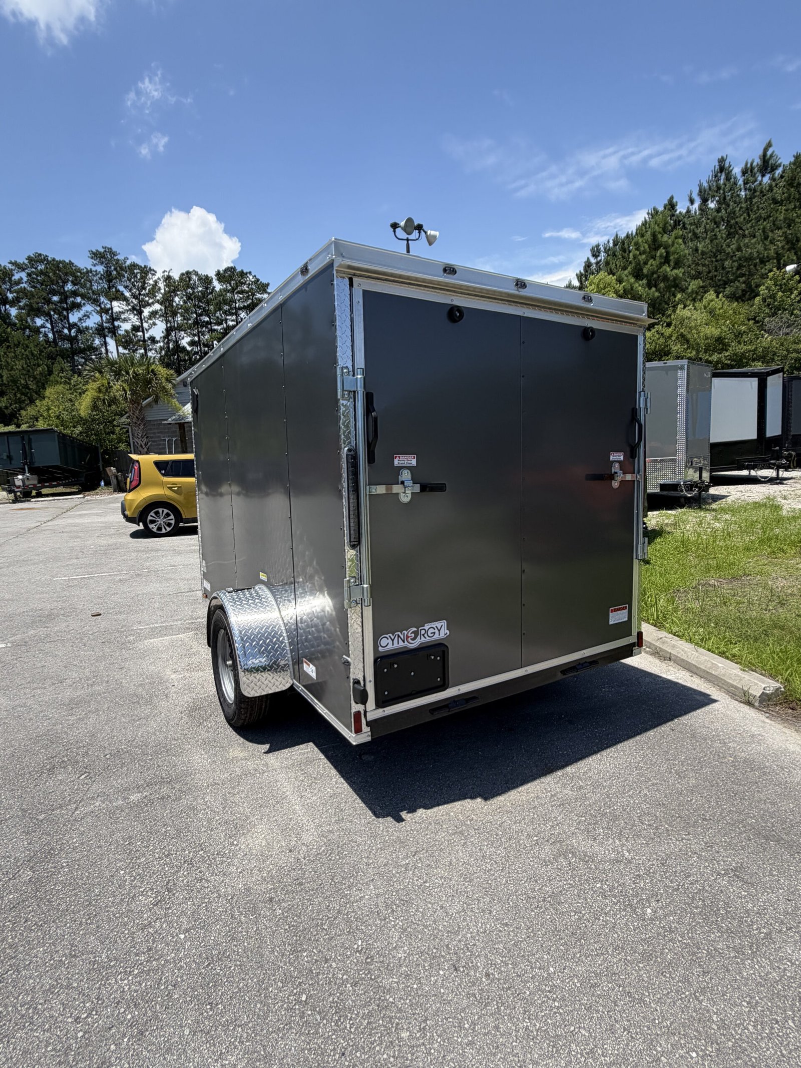 6×10 Enclosed Cargo Trailer for Sale – Charcoal Gray | 6