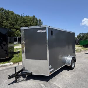 6×10 Enclosed Cargo Trailer for Sale – Charcoal Gray | 6' Interior | Utility Trailer - Image 4