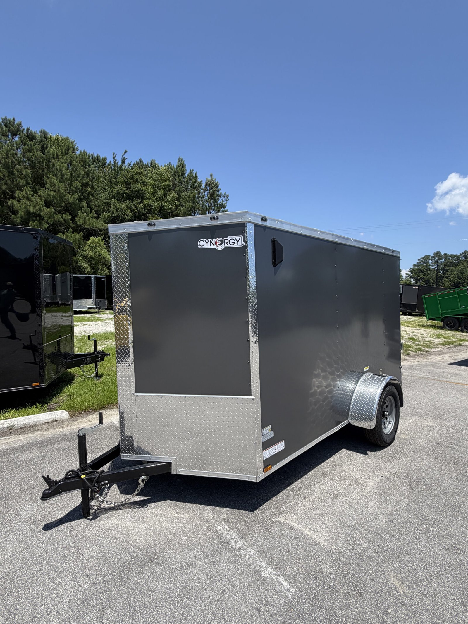 6×10 Enclosed Cargo Trailer for Sale – Charcoal Gray | 6
