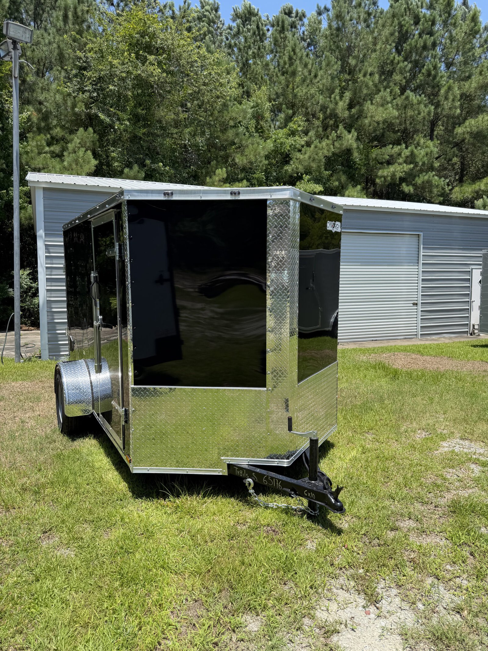 6×10 Enclosed Cargo Trailer for Sale – Black | 6