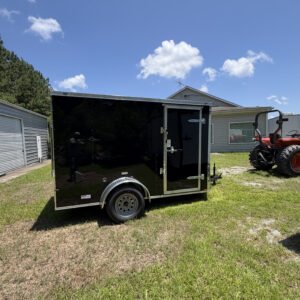 6×10 Enclosed Cargo Trailer for Sale – Black | 6' Interior | Utility & Equipment Trailer - Image 2