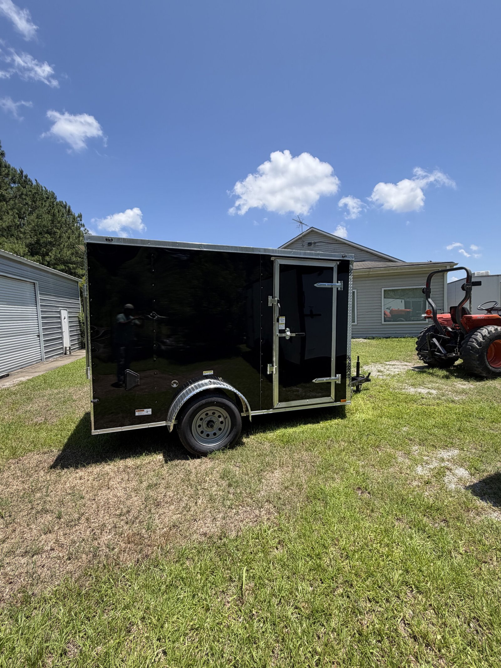 6×10 Enclosed Cargo Trailer for Sale – Black | 6