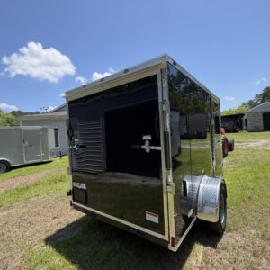 6×10 Enclosed Cargo Trailer for Sale – Black | 6' Interior | Utility & Equipment Trailer - Image 3